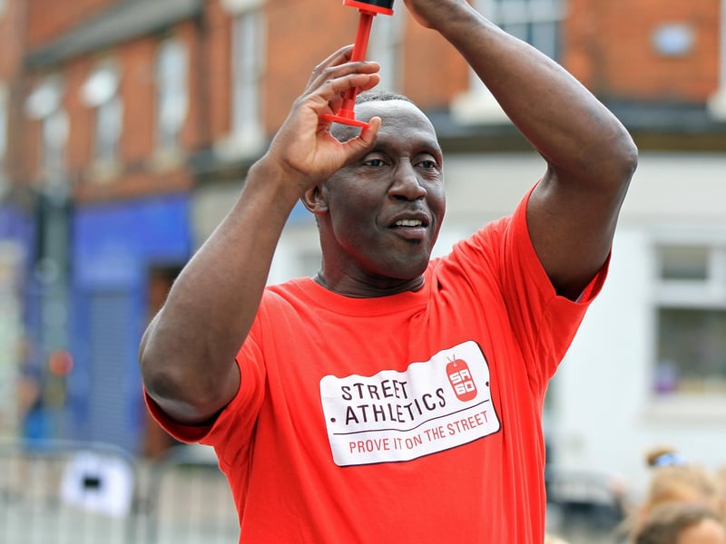 Linford Christie gets one of the races underway. Did you compete in this event in you younger days?