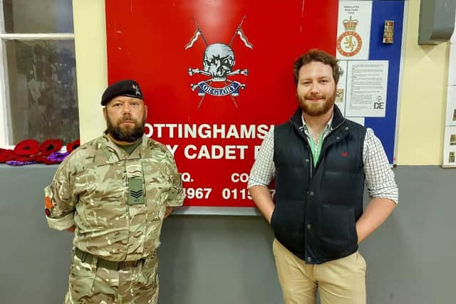 Coun Tom Smith (right) is calling for people to support the Blidworth Army Cadets