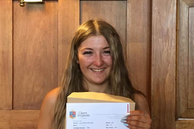 Jessie Bostock achieved A, C, C in her A Levels
