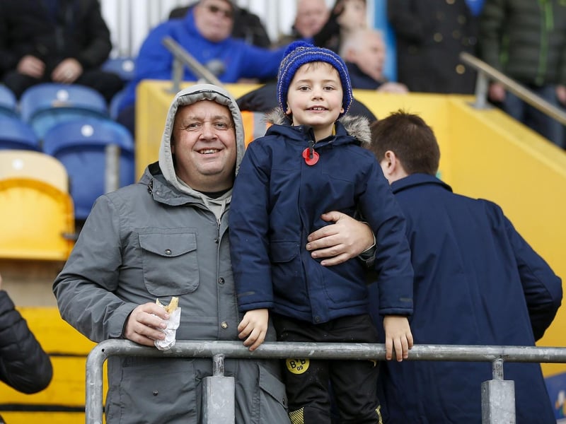Mansfield Town fans enjoy the 2-0 win over Newport County.