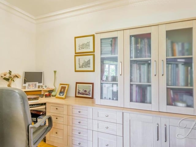 Just off the lounge is this office or study area, one of two on the ground floor. If you're working from home, this could be an ideal space.