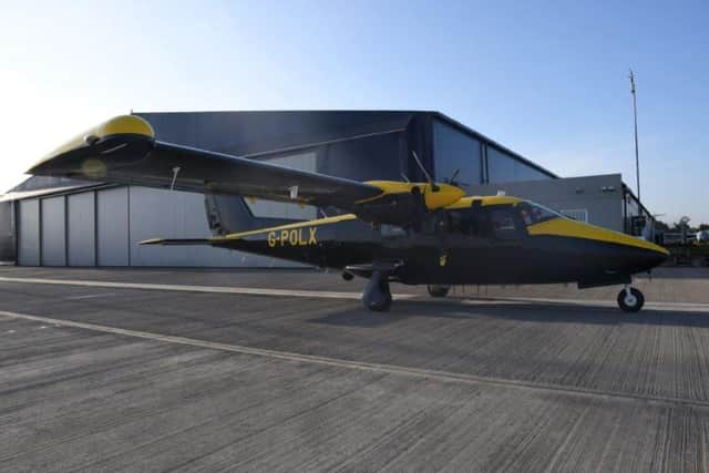 The suspect was tracked down with help from the police aircraft. Photo: Nottinghamshire Police