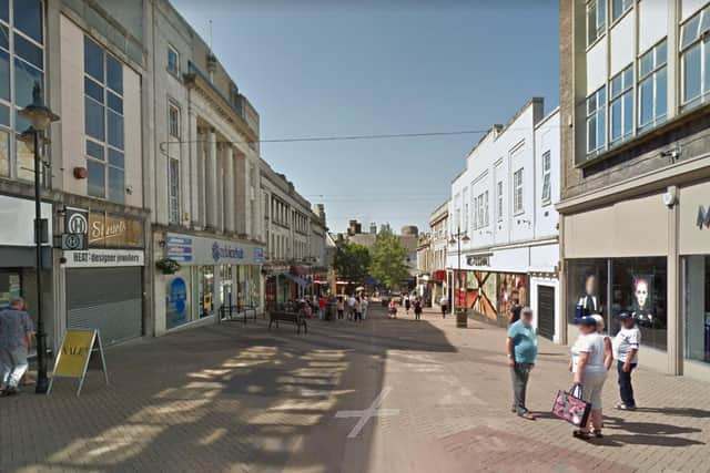 Regent Street in Mansfield town centre.