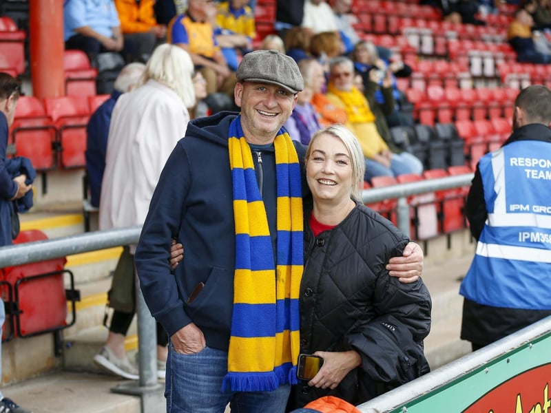 Stags fans ahead of kick-off at Gresty Road.