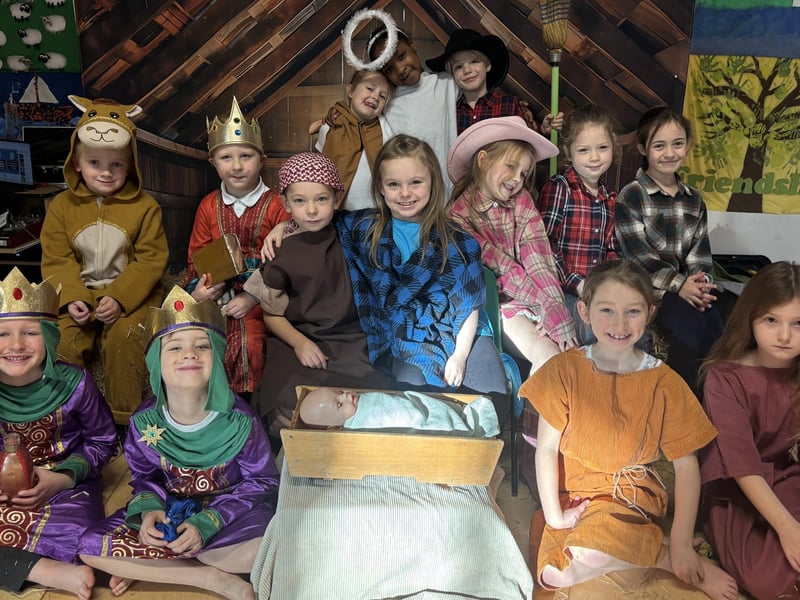 Year 2 pupils from Cuckney C of E Primary delight the audience with their performance
