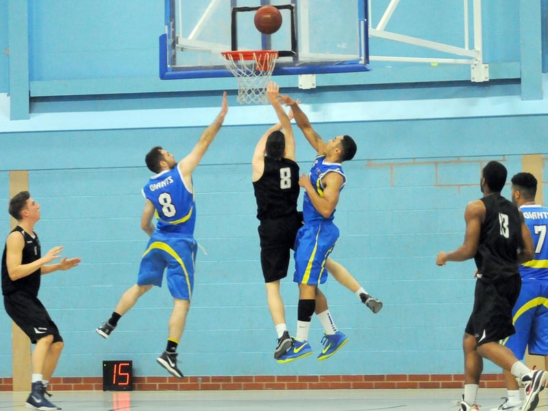 Action from a Mansfield Giants' basketball game against Leeds back in 2014.