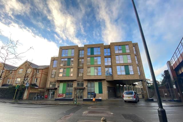 The apartment building at 50-52 Bedford Road, Clapham, is owned by Mansfield District Council