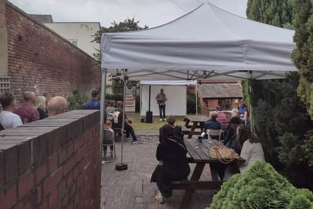 BWP hosted an acoustic stage at the DH Lawrence Music Festival as part of its Garden of Expression project. Photo: Submitted