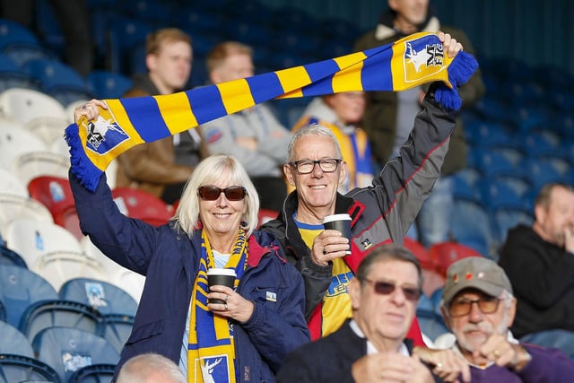Mansfield Town fans ahead of kick-off at Rochdale.