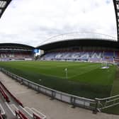 A general view of The Brick Community Stadium prior to the Sky Bet League One match between Wigan Athletic and Northampton Town at The Brick Community Stadium on August 02, 2025 in Wigan, England. (Photo by Pete Norton/Getty Images)