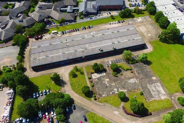 An aerial shot of The Patco Site on Lowmoor Road, Kirkby.