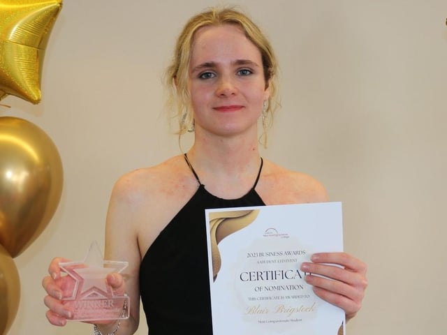 The award for most compassionate student went to Blair Brigstock.