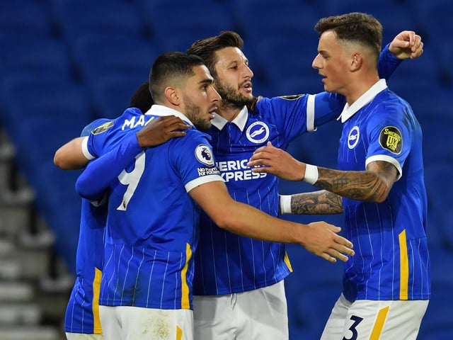 Brighton's shots: 5. Brighton's xG: 0.83. West Brom's shots: 10. West Brom's xG: 0.46.