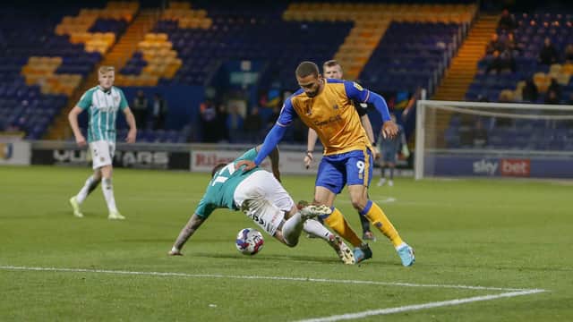 Stags were held to a stalemate at home to Newport after going down to 10 men.