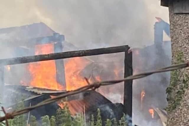 Animals have been evacuated from the farm.