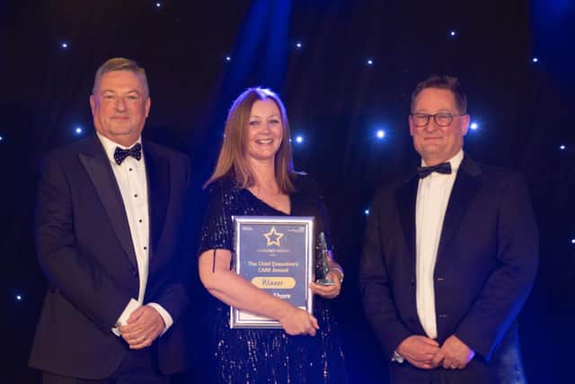 Acting Chair, Graham Ward and Acting Chief Executive, Dave Selwyn  with Paula Shore
