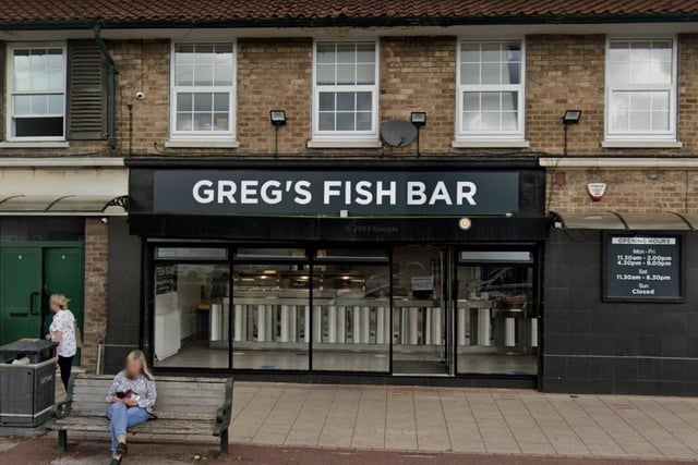 Greg's Fish Bar on Brown Avenue, Mansfield Woodhouse. Last inspected on July 20, 2022.
