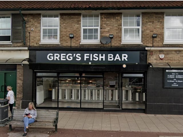 Greg's Fish Bar on Brown Avenue, Mansfield Woodhouse. Last inspected on July 20, 2022.