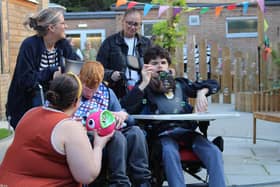 Portland learners enjoy the new sensory garden during its official opening event