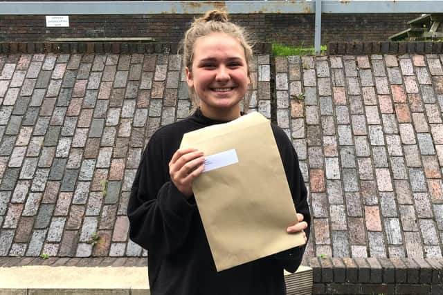 Sutton Community Academy student, Molly Carswell was congratulated for achieving two A* and two A grades.