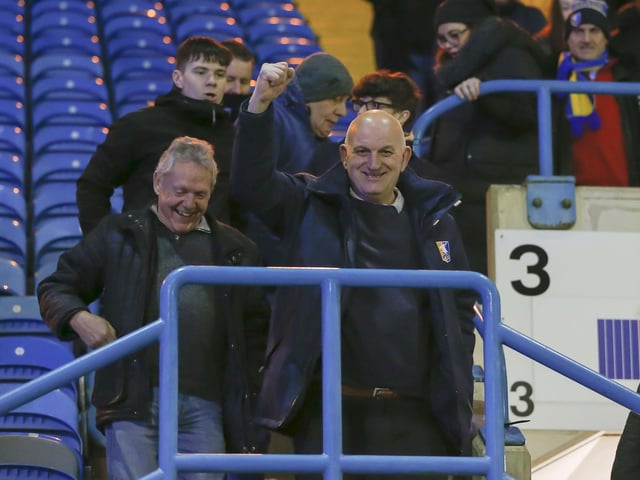 Mansfield Town fans ahead of the big win at Carlisle United.