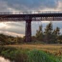 Bennerley Viaduct, which used to be a railway bridge, is now accessible to cyclists and pedestrians.