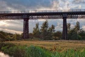 Bennerley Viaduct, which used to be a railway bridge, is now accessible to cyclists and pedestrians.