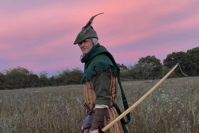 Craig Parmley has taken on the persona of Robin Hood of Wakefield, the 14th century yeoman forester