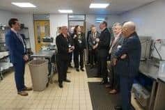 West Nottinghamshire College principal and chief executive Andrew Cropley with county councillors.