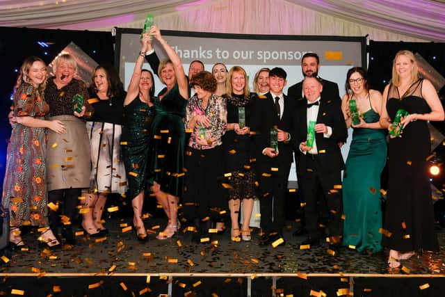 Past Chad Excellence in Business winners celebrate with their awards at the end of the evening. Picture: Dean Atkins Photography/nationalworld.com