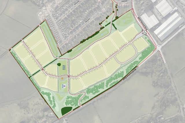 The proposed site for 300 new homes on a former landfill site in Sutton. Photo: Submitted