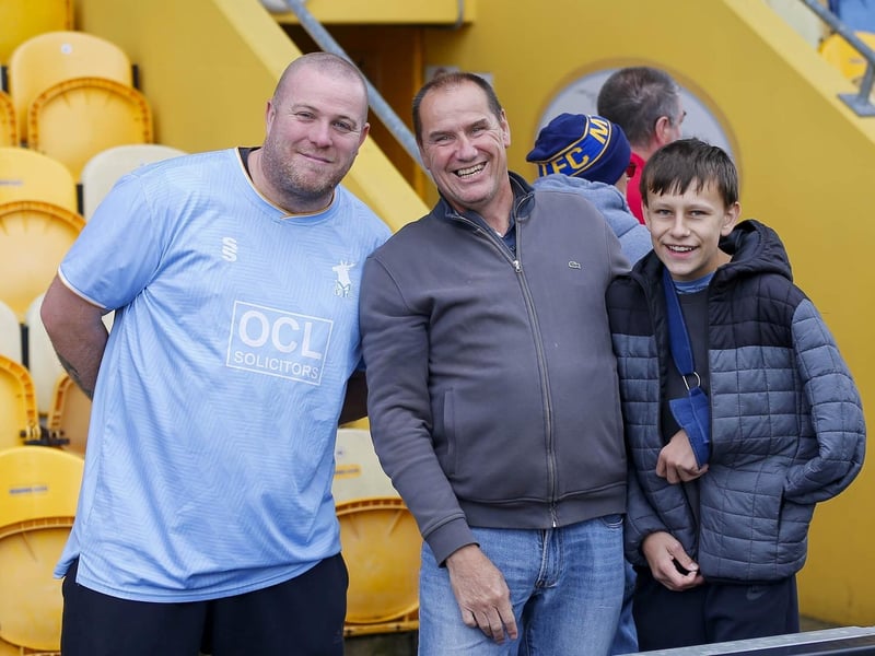 Mansfield Town fans ahead of the win over Barrow.