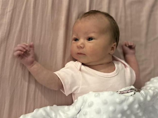 This photo of Peyton Rose, five weeks old, was sent to us by Chloe Louise Taylor