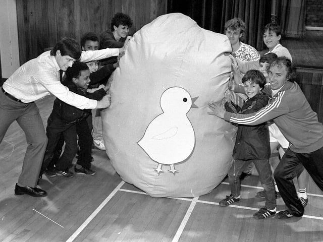 Getting to grips with a big duck in Kirkby in 1970