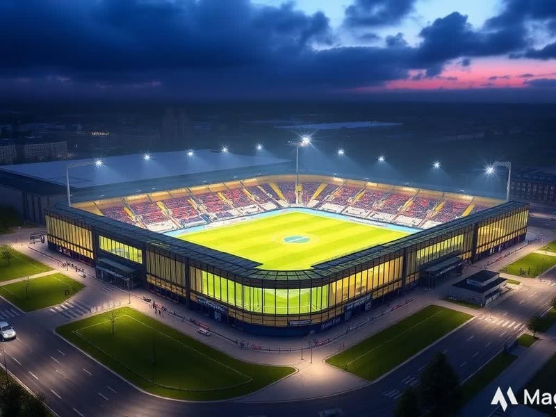 This is just one of the stunning options of how Mansfield Town's One Call Stadium could look in 2060, according to AI.