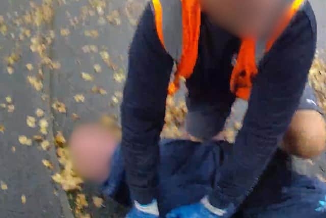 One man has been arrested on suspicion of failing to stop after a team of council workers helped police detain a suspect.