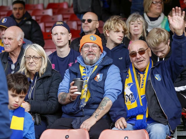 Stags fans make the long trip to Crawley.
