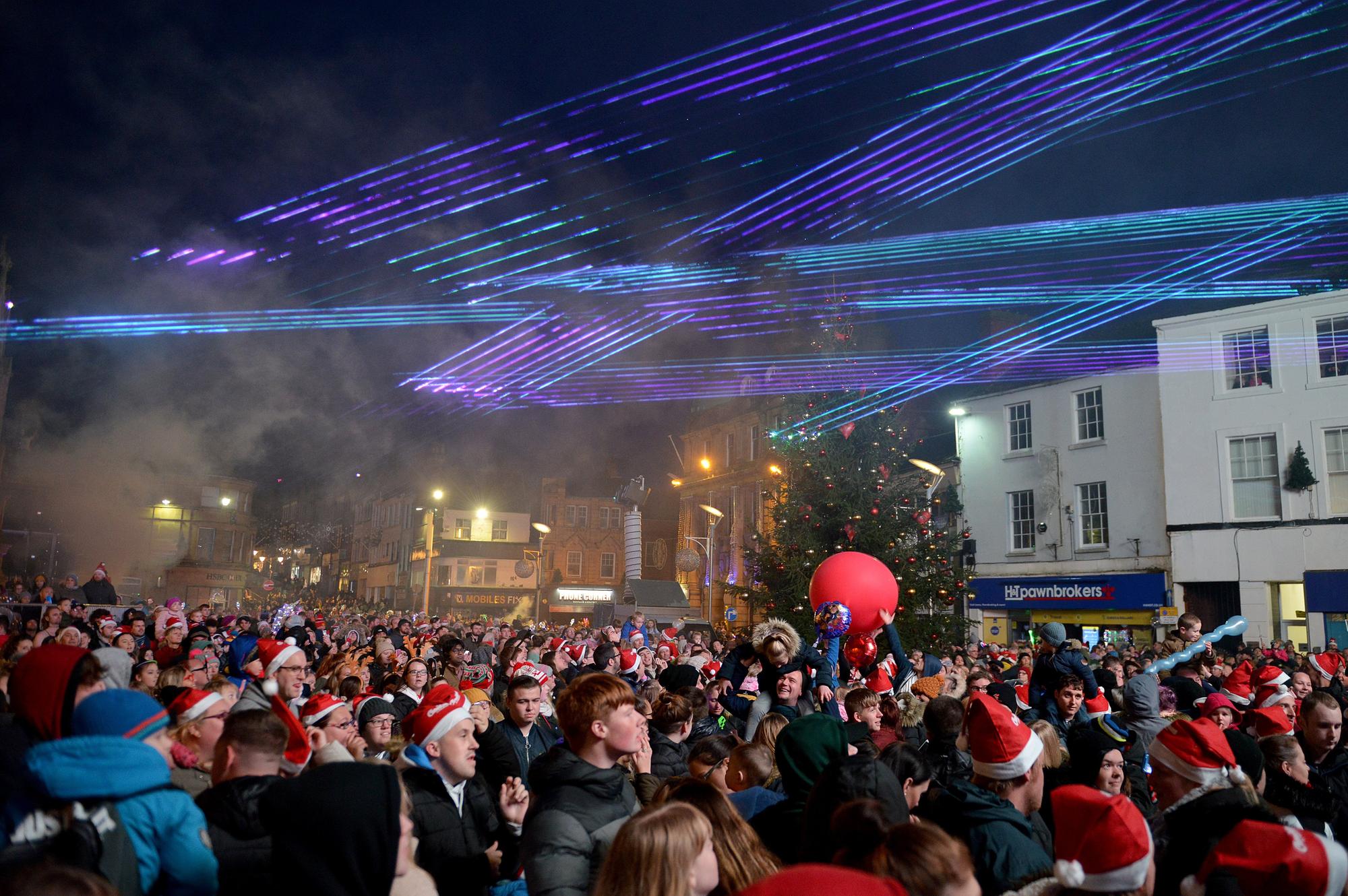 A crowd pleasing show at Mansfield Christmas lights switch-on 2019