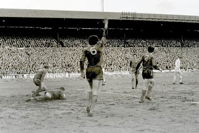 Action from Mansfield's 2-0 defeat at Leeds.