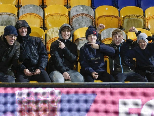 Mansfield Town fans before the defeat to Wrexham.