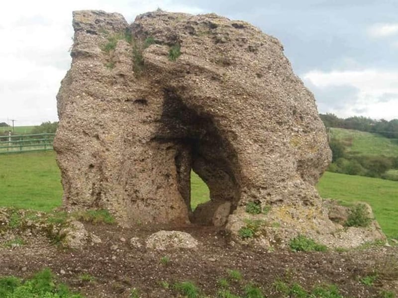 Located on private land in the village of Blidworth, near Mansfield, the Druid Stone has baffled both professional and amateur historians for centuries. It's not known why there is a man-made hole through the middle of the Druid Stone. The rock itself, composed of a conglomerate of pebbles and sand bound together with limestone, is unremarkable.  According to Atlas Obscura, local folklore suggests that at some point over the centuries sick children were passed through the hole because it was believed that this could cure illness. Another theory is that the hole within the stone was created to align with the May Day sunrise in a Gaelic festival called Beltane.
