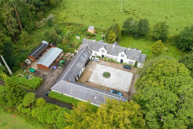 Aerial view of the Coach House.