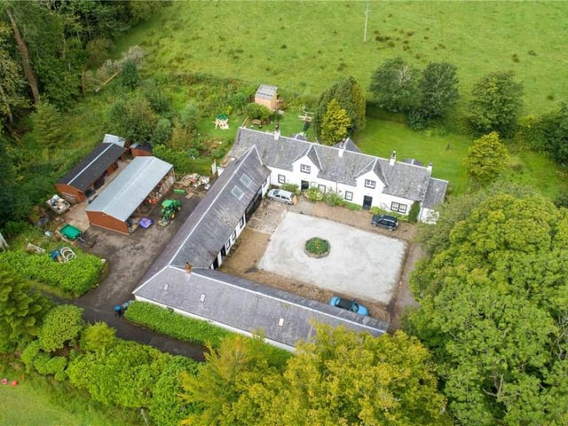 Aerial view of the Coach House.