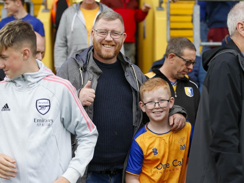 Mansfield Town fans at the draw with AFC Wimbledon.