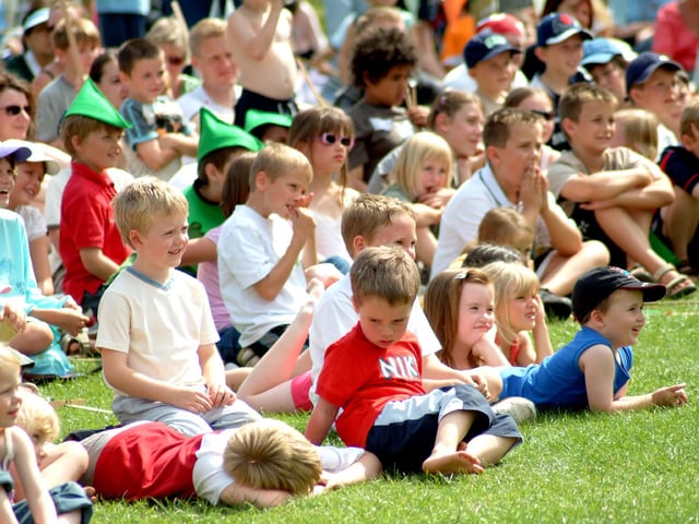 Youngsters enjoy the entertainment at the Robin Hood Festival in 2007.