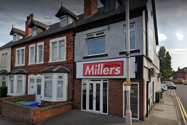Millers Barbers shop on Nottingham Road in Mansfield. Photo: Google.