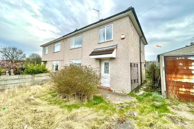 This three-bedroom semi-detached house on Armstrong Road, Mansfield, is in need of a facelift, but has a guide price of just £29,000 at online auction.