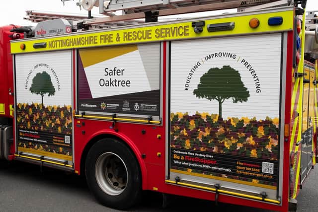 A fire engine has now been wrapped with branded artwork and is out in the community