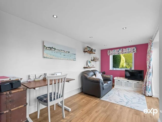The property boasts an exceptional blend of space, style, and comfort and has elegant décor throughout.