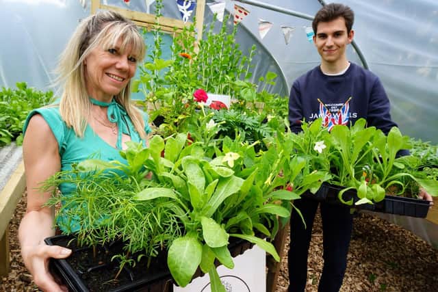 Seb Meikle and his mother Jolanta, with some of their stock.